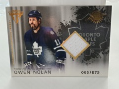 2003-04 Pacific Private Stock Titanium Authentic Game-Worn Jersey 003/875 Owen Nolan #184 Leafs