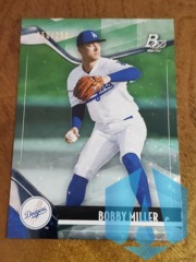 2021 Bowman Platinum Aqua Ice Foilboard 050/250 Bobby Miller #TOP-15