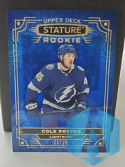 2022-23 Upper Deck Stature Rookie BLUE #181 Cole Koepke Rookie 25/35 Lightning