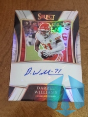 2021 Select Darrel Williams Silver Prizm Signatures Auto #SSP-DWI Chiefs