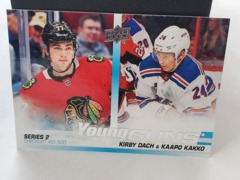 2019-20 UD Series 2 Young Guns #500 Kirby Dach, Kaapo Kakko Checklist