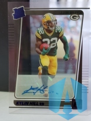 2021 Panini Clearly Donruss Rated Rookie Blue 37/99 Kylin Hill #98 Auto