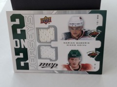 2008-09 Upper Deck MVP 2 on 2 Jerseys #J2-SKHG Gaborik, Koivu, Sakic, Hejduk