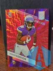 2023 Panini Donruss Elite Jordan Addison RC #157 Red Aspirations Shimmer 278/625