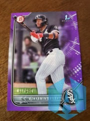 2022 Topps Bowman Benyamin Bailey BP-8 Purple 021/250 1st Bowman White Sox