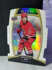 2019-20 UD Allure White Rainbow Die Cut #4 Sebastian Aho Carolina Hurricanes