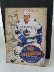 2008-09 Upper Deck Artifacts Rookie #230 Mike Brown 026/999 Canucks
