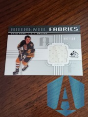 2011-12 Upper Deck SP Game Used Brad Park #AF-BP Authentic Fabrics Jersey 092/100