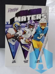 2023 Panini Prestige Alma Maters Cam Akers Dalvin Cook Derwin James Jr #AM-12 Purple 76/99