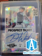 2021 Contenders Drew Waters CRACKED ICE /23 Auto Braves Prospect Ticket PT-DW