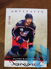 2021-22 Upper Deck Artifacts Ruby Oliver Bjorkstrand #74 157/499