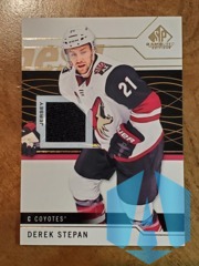 2018-19 Upper Deck SP Game Used Gold Script Jersey Derek Stepan #48