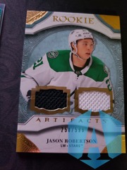 2020-21 Upper Deck Artifacts Rookie Dual Patch Jason Robertson #/599
