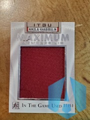 2015-16 ITGU Maximum Memorabilia Silver #MM-NK1 Nikolai Khabibulin Jersey 37/50