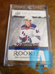 2021-22 Black Diamond Nils Lundkvist Exquisite Collection Rookies 280/299 Rangers