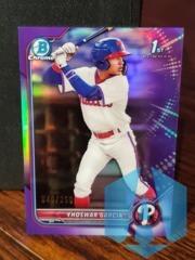 2022 1st Bowman Chrome #BCP-90 Yhoswar Garcia Purple 046/250 Phillies