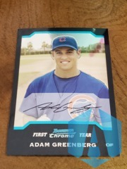 2004 Bowman Chrome Adam Greenberg RC Chicago Cubs #180