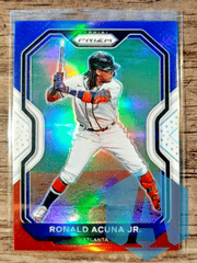 2021 Panini Prizm Red White & Blue Prizm Ronald Acuna Jr. #7