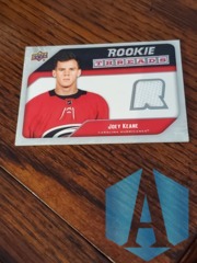 2021-22 Upper Deck Joey Keane #RT-JK Rookie Threads Series 2 Hurricanes (B)