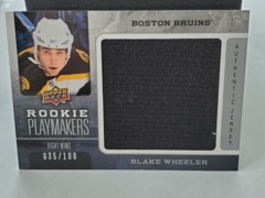 2008-09 Upper Deck Rookie Playmakers Jerseys 035/100 Blake Wheeler #RP-BW