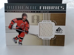 2011-12 SP Game Used Edition Authentic Fabrics Gold Scott Niedermayer #AF-SN Devils