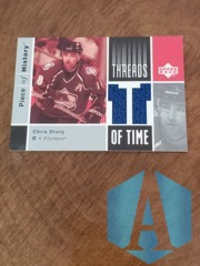 2002-03 UD Piece Of History Threads of Time Jersey Chris Drury #TT-CD