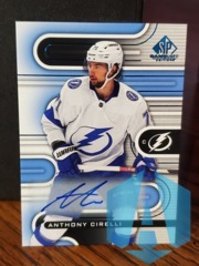 2022-23 SP Game Used Blue Auto Anthony Cirelli #114 Lightning
