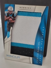 2017 Panini Immaculate Collection Numbers 20/50 Curtis Samuel #IM-CS 3 Color Jersey Panthers