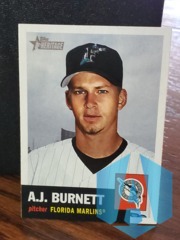 2002 Topps Heritage SP A.J. Burnett #444 Florida Marlins