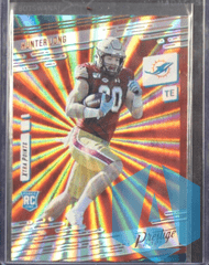 2021 Panini Prestige Xtra Points Hunter Long RC Sunburst #271 Miami Dolphins