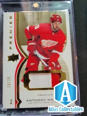 2020-21 UD Premier Hockey PREMIUM PATCH Relic ANTHONY MANTHA /25 GOLD