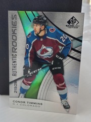 2019-20 SP Game Used Authentic Rookies Rainbow #128 Conor Timmins RC 215/298 Avalanche