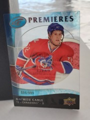 2009-10 Upper Deck Ice Premieres 586/999 Mathieu Carle #123