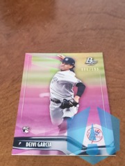 2021 Bowman Platinum #63 Deivi Garcia Rookie Pink Foil 006/199 Yankees