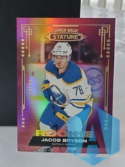 2021-22 Upper Deck Stature Rookies Red 23/33 Jacob Bryson #131 Sabres