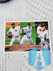 2011 Topps Sabathia, Lester, Price #124 League Leaders