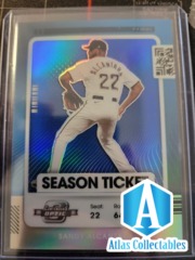 2021 Panini Contenders Sandy Alcantara Prizm BLUE /99 Season Ticket Miami