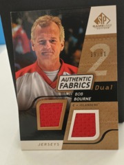 2008-09 SP Game Used Edition Authentic Fabrics Dual Jerseys Gold 39/50 Bob Bourne #AF-BB
