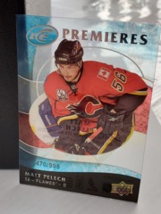 2009-10 Upper Deck Ice Premieres Acetate #136 Matt Pelech 470/999 Flames