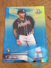 2021 Bowman Platinum Blue Rookie 138/150 Cristian Pache #23 Oakland Athletics