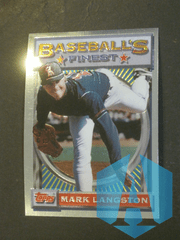 1993 Topps Finest #82 Mark Langston Angels