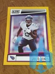 2022 Score Julio Jones #27 Gold Sparkle Holo 102/225 Tennessee Titans