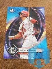 2022 Bowman Platinum #43 Nolan Arenado 052/150 Blue Foil Parallel St. Louis Cardinals