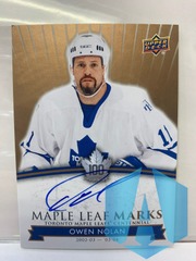 2017-18 UD Owen Nolan #MLM-ON Autograph On Card Toronto Maple Leaf