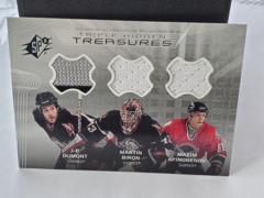2001-02 UD SPx Triple Hidden Treasures Dumont/ Biron/ Afinogenov #TT-DBA Jerseys