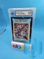 1988-89 Fleer Stickers Karl Malone #8 Utah Jazz INSERT KSA 6.5