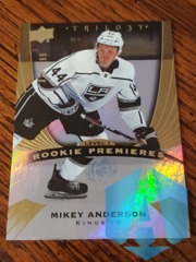 2020-21 UD Trilogy Premieres Level 1 Mikey Anderson #68 Rookie 324/999 Los Angeles