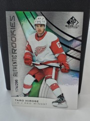 2019-20 SP Game Used Authentic Rookies Rainbow 174/296 Taro Hirose #176 RC Red Wings