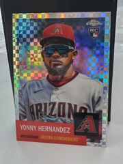 2022 Topps Chrome Platinum Anniversary X-Fractor Yonny Hernandez #303 Rookie RC