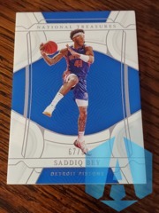 2021-22 Panini National Treasures 67/99 Saddiq Bey #34 Detroit Pistons
